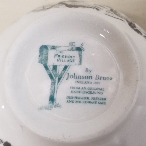 Flat Cup & Saucer Set The Friendly Village ("England 1883") by Johnson Brothers - Picture 7 of 7